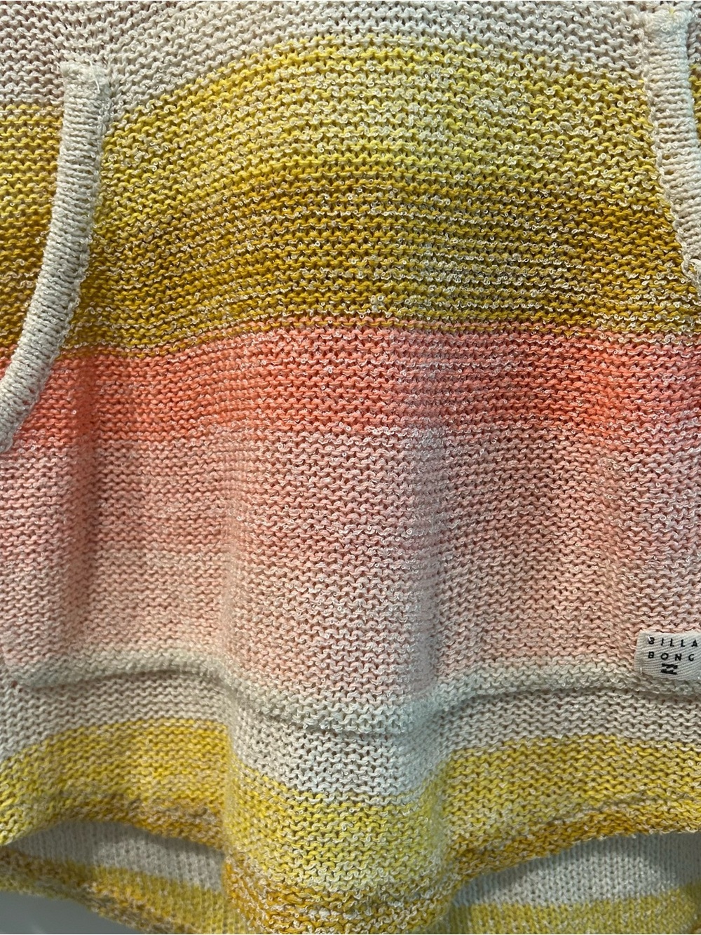 Y2K Billabong Pink & Butter Yellow Knit Sweater Bellsleeve Small - Picture 6 of 10